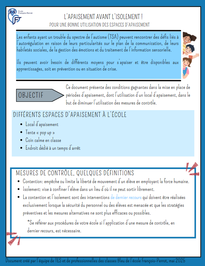 L'apaisement avant l'isolement